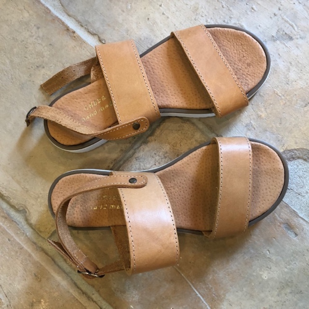 Tan Sandals from Greece-size 6